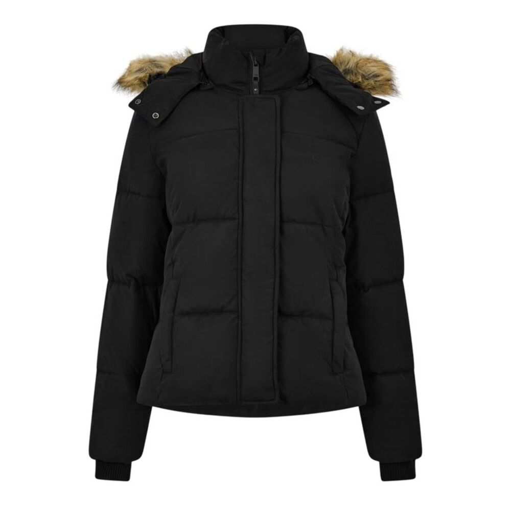 Jack Wills Womens/Ladies Riley Puffer Jacket / Black